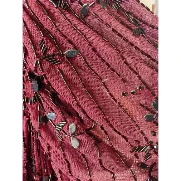 Mac Duggal 5940 Burgundy Red Black Evening Gown Dress Plus 20W - Picture 10 of 13